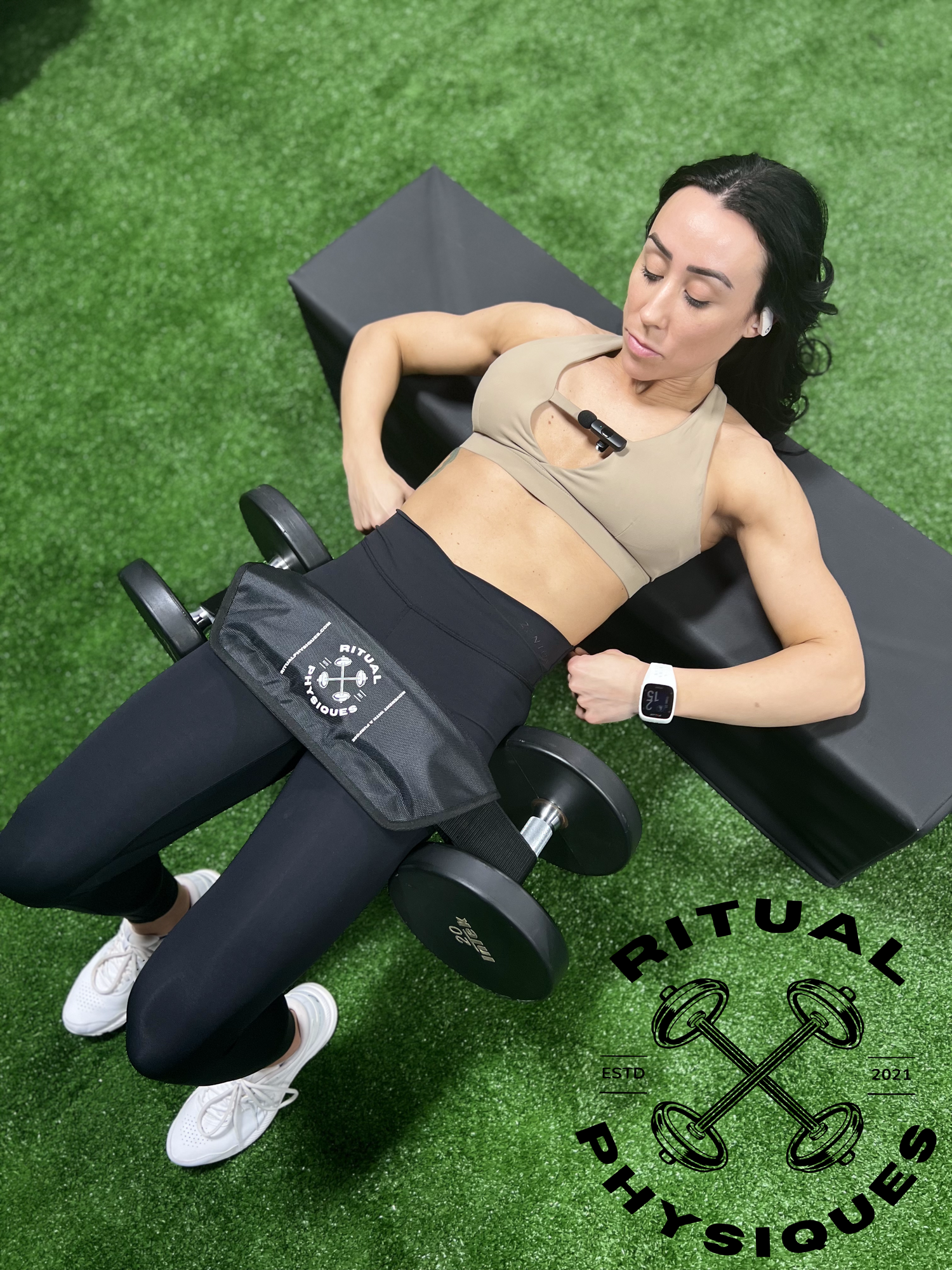 Ritual Physiques' Hip Thrust Belt can be used for the most vigorous gym workouts.